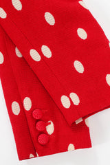 Vintage Fontana Red Polka Dot Bolero & Dress Set blazer sleeves @ Recess Los Angeles