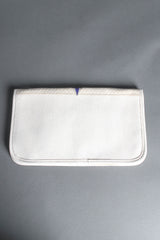 Vintage Furst & Mooney Abstract Snake Leather Envelope Clutch back @ Recess Los Angeles