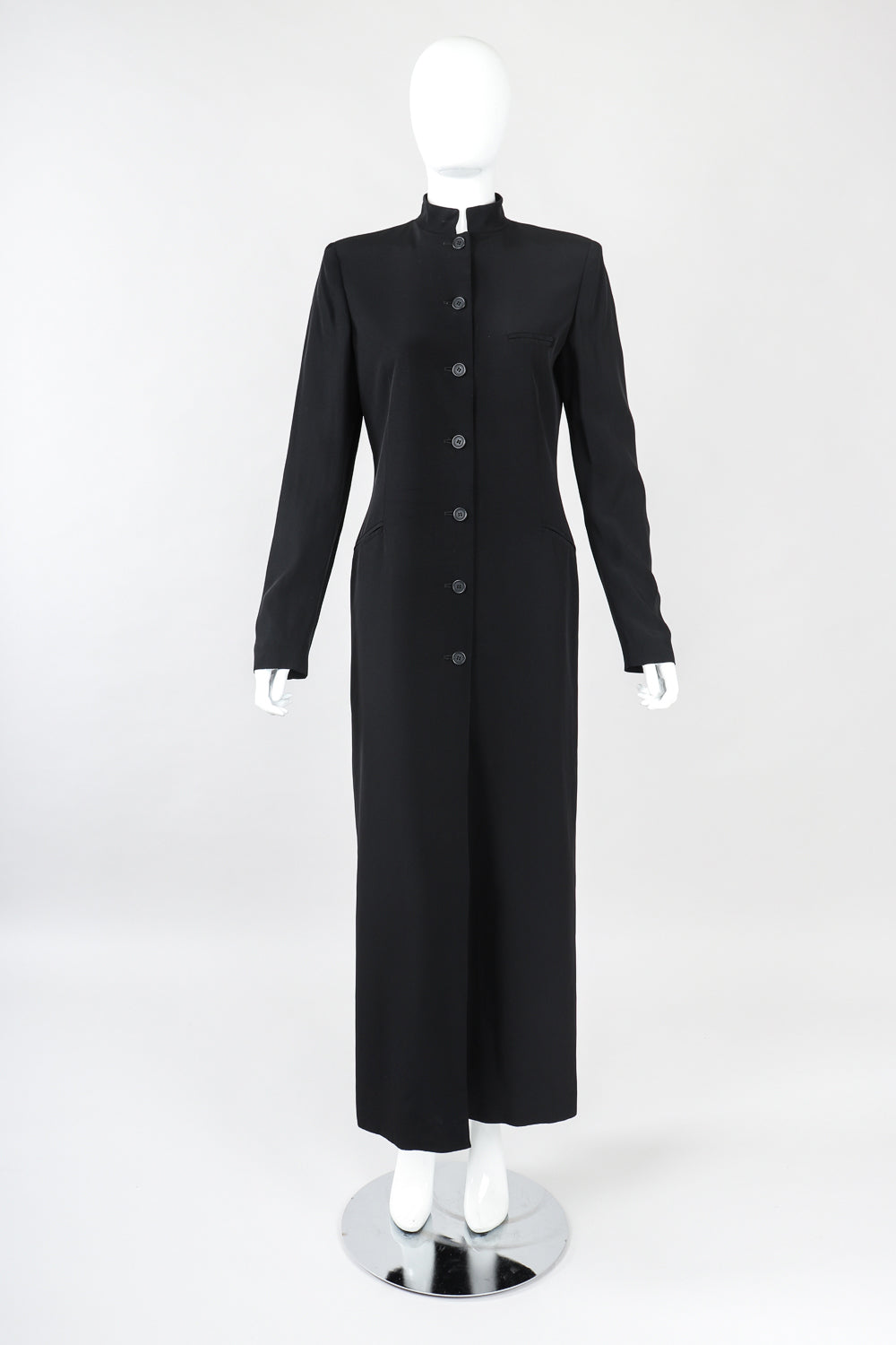 Recess Designer Consignment Vintage Future Ozbek Matrix Maxi Coat Dress Los Angeles Resale