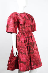 1960s Vintage Galanos Rose Print Cocktail Host Dress mannequin angle @ Recess LA