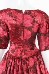 1960s Vintage Galanos Rose Print Cocktail Host Dress mannequin back detail @ Recess LA