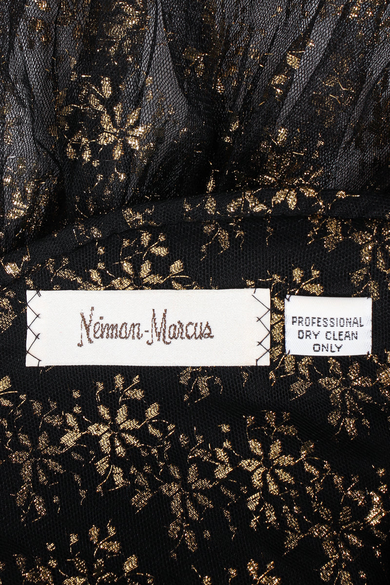 Vintage Galanos Sheer Lace Capelet Jacket label at Recess Los Angeles