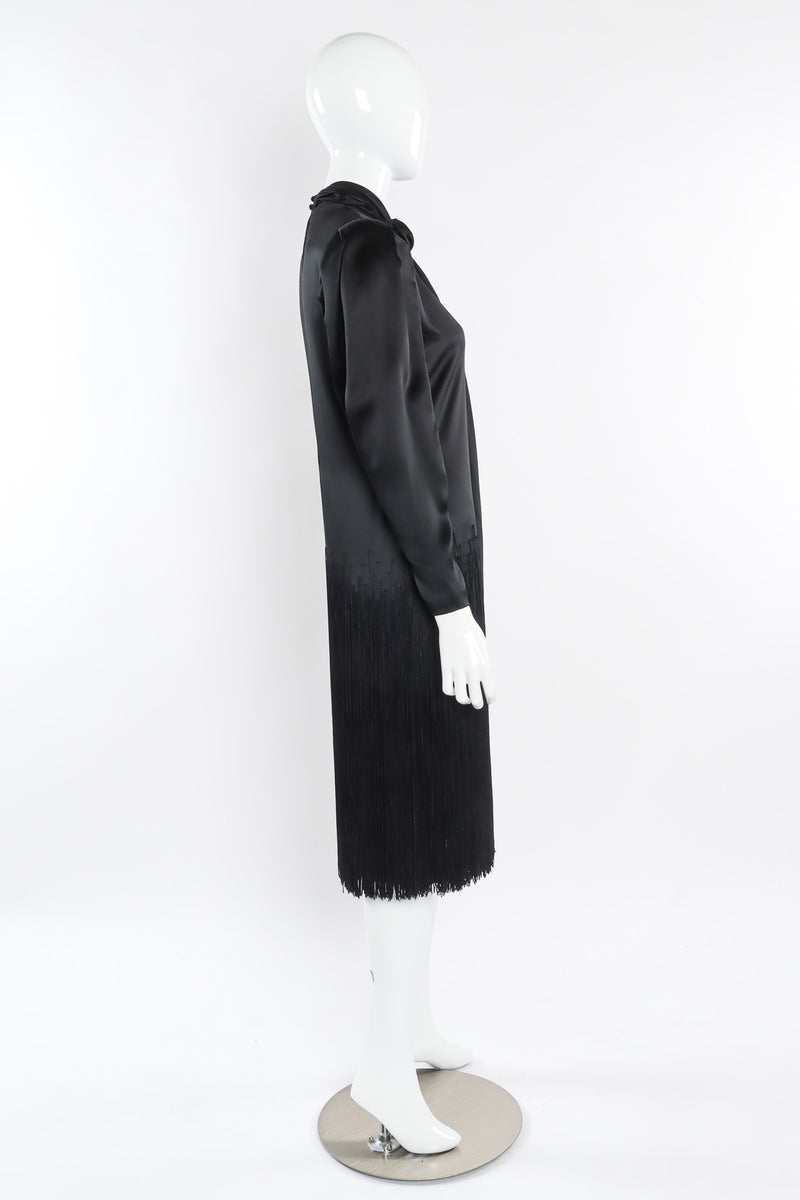 Fringe silk shift dress by Galanos Side View @recesslas