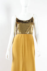 Vintage Galanos for Saks Fifth Avenue Tinsel Slip Dress mannequin close @ Recess Los Angeles