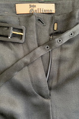 Vintage John Galliano Belted Silk Sailor Pant Waistband Detail at Recess Los Angeles