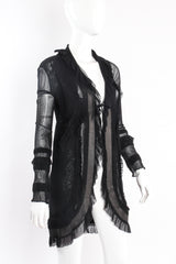 Vintage Jean Paul Gaultier Soleil Mesh Ruffle Cardigan Jacket on Mannequin crop at Recess LA