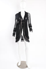 Vintage Jean Paul Gaultier Soleil Mesh Ruffle Cardigan Jacket on Mannequin front at Recess LA