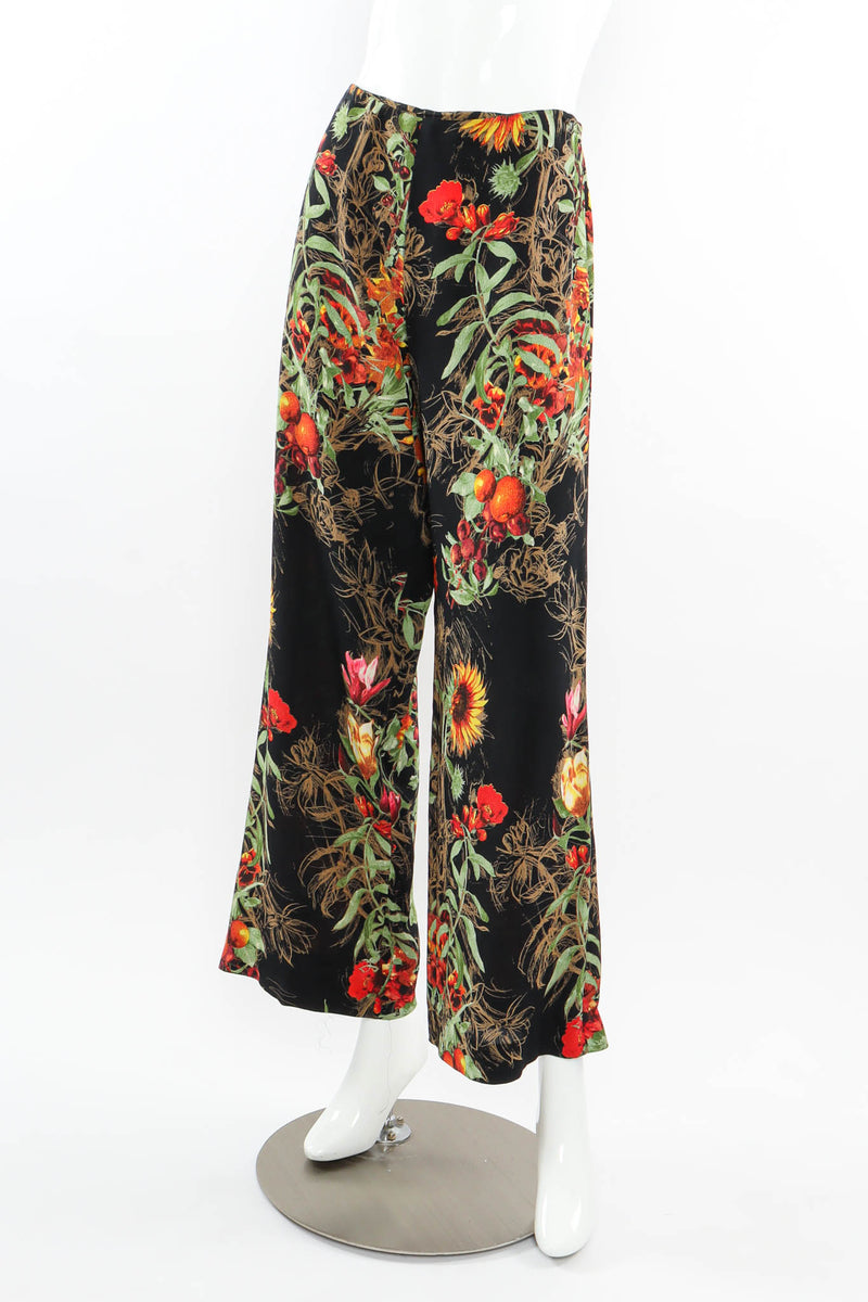 Vintage Jean Paul Gaultier 1999 S/S Fruit Arrangement Silk Pant mannequin angle @ Recess Los Angeles