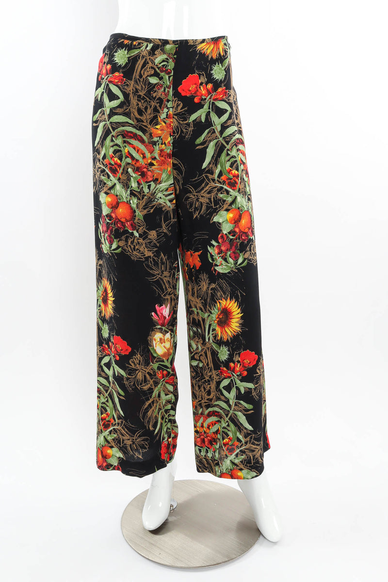 Vintage Jean Paul Gaultier 1999 S/S Fruit Arrangement Silk Pant mannequin front @ Recess Los Angeles