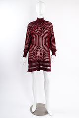 Vintage Jean Paul Gaultier Sheer Turtleneck Crochet Dress on mannequin front at Recess Los Angeles