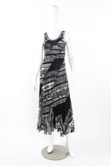 Vintage Jean Paul Gaultier Soleil Mesh Stripe Patchwork Dress on mannequin front @ Recess LA