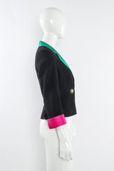 Vintage Genny Color Block Wool Crop Blazer mannequin side @ Recess Los Angeles