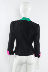 Vintage Genny Color Block Wool Crop Blazer mannequin back @ Recess Los Angeles