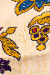 Vintage Georgie Keyloun Fringed Tapestry Caftan fabric stain at Recess Los Angeles