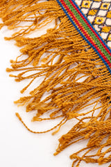 Vintage Georgie Keyloun Fringed Tapestry Caftan fringe detail at Recess Los Angeles