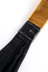 Vintage Gianfranco Ferre Wide Leather Sash Belt stamp at Recess Los Angeles