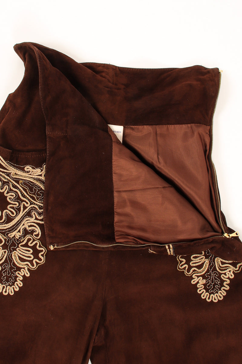 Vintage Gianfranco Ferre Suede Corset Waist Jodhpur Pants zipper at Recess Los Angeles