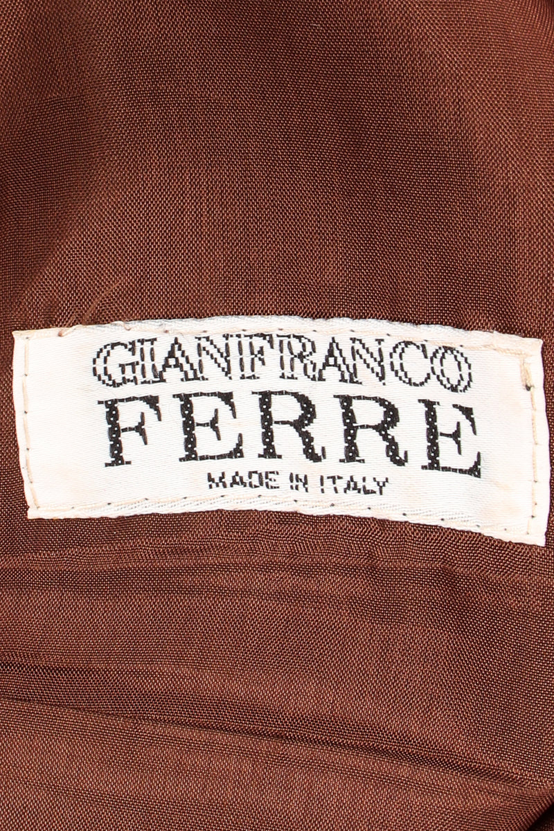 Vintage Gianfranco Ferre Suede Corset Waist Jodhpur Pants label at Recess Los Angeles