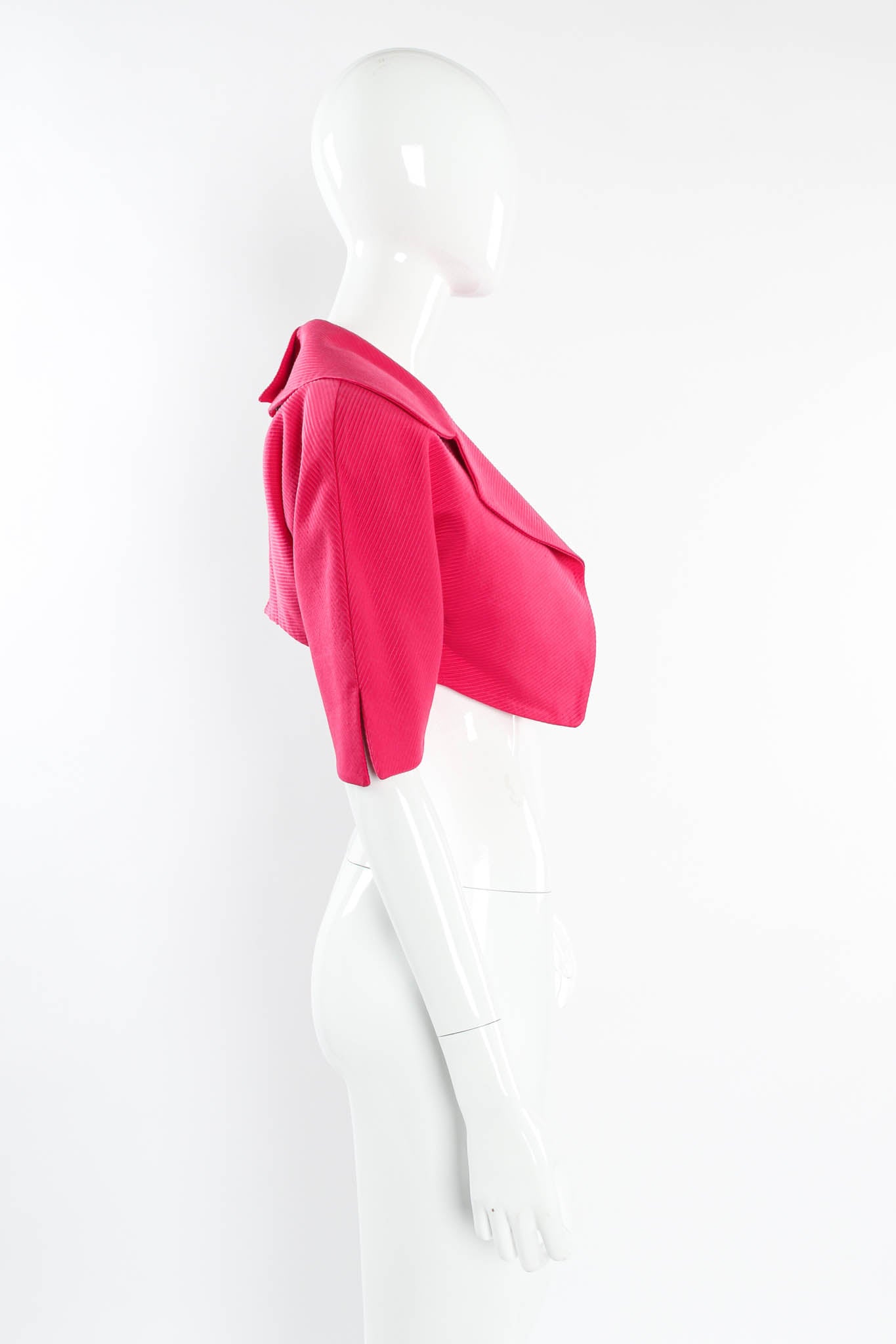 Vintage Gianfranco Ferre Ribbed Bolero & Dress Set mannequin bolero side  @ Recess Los Angeles