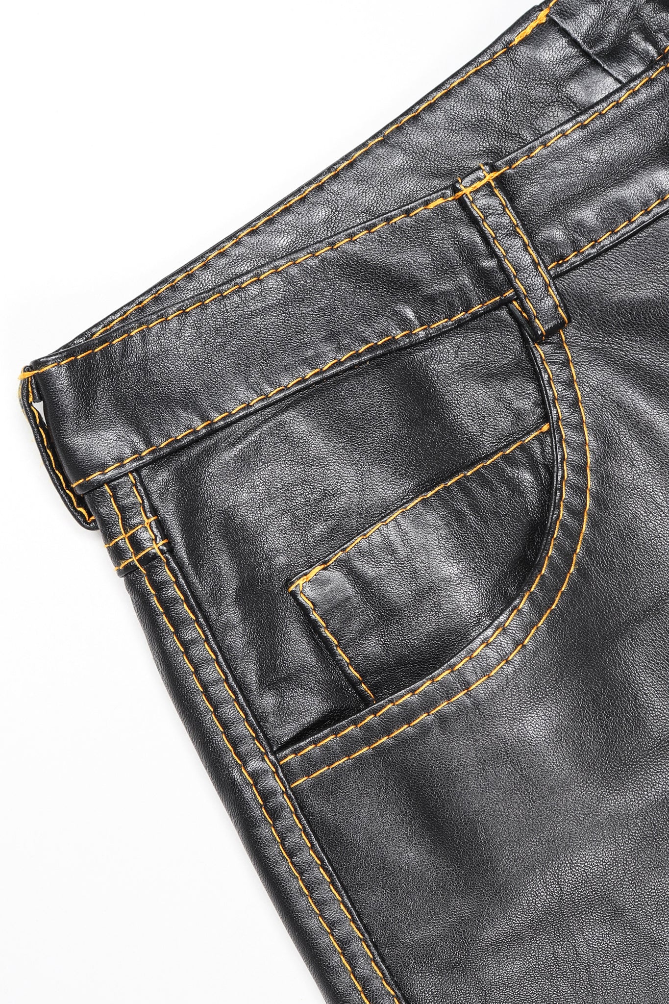 Recess Designer Consignment Vintage Gianfranco Ferre Contrast Stitch Leather Jean  Los Angeles Resale