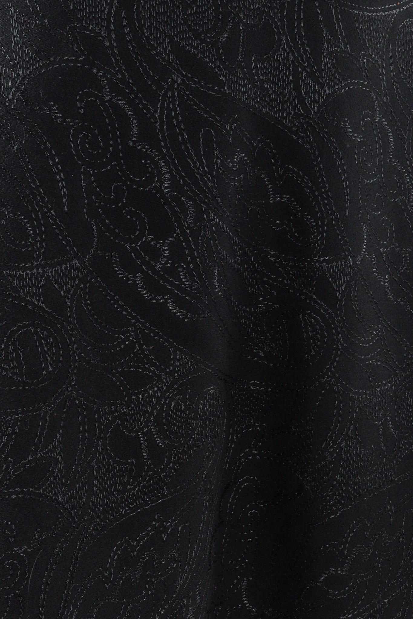 Vintage Gianni Versace Embroidered Mock Neck Fit & Flare Dress fabric at Recess Los Angeles