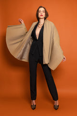 Vintage Romeo Gigli Pleated Cape Blazer on Model @ Recess Los Angeles