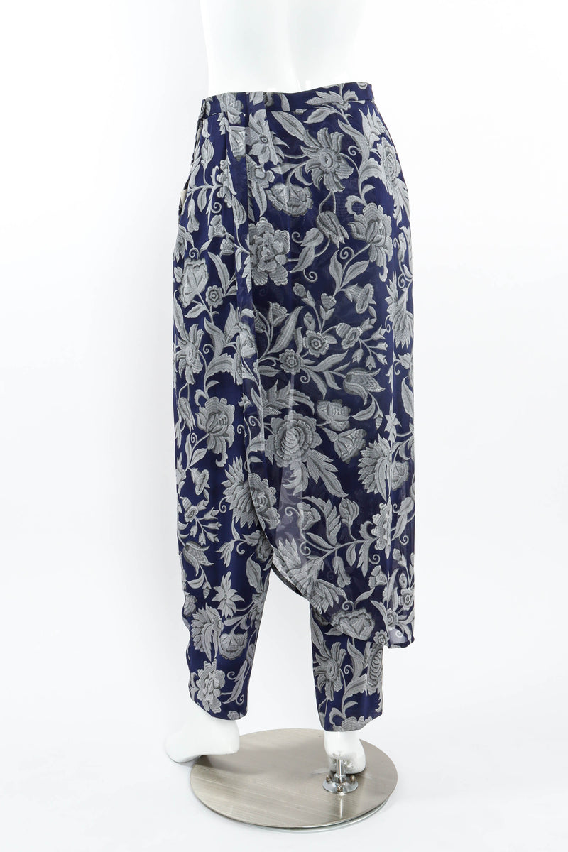 Vintage Giorgio Armani Floral Drape Pant mannequin back @ Recess LA