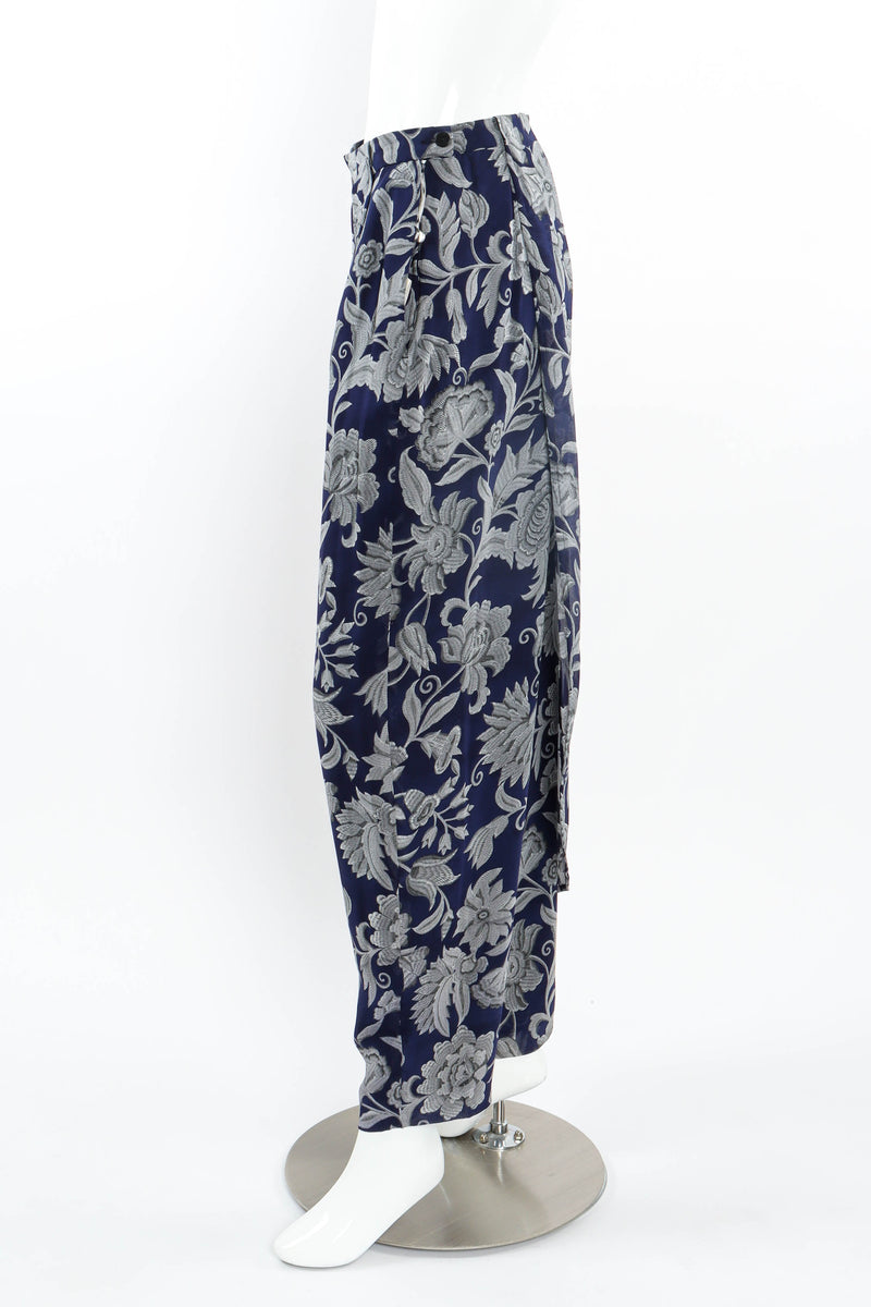 Vintage Giorgio Armani Floral Drape Pant mannequin side @ Recess LA