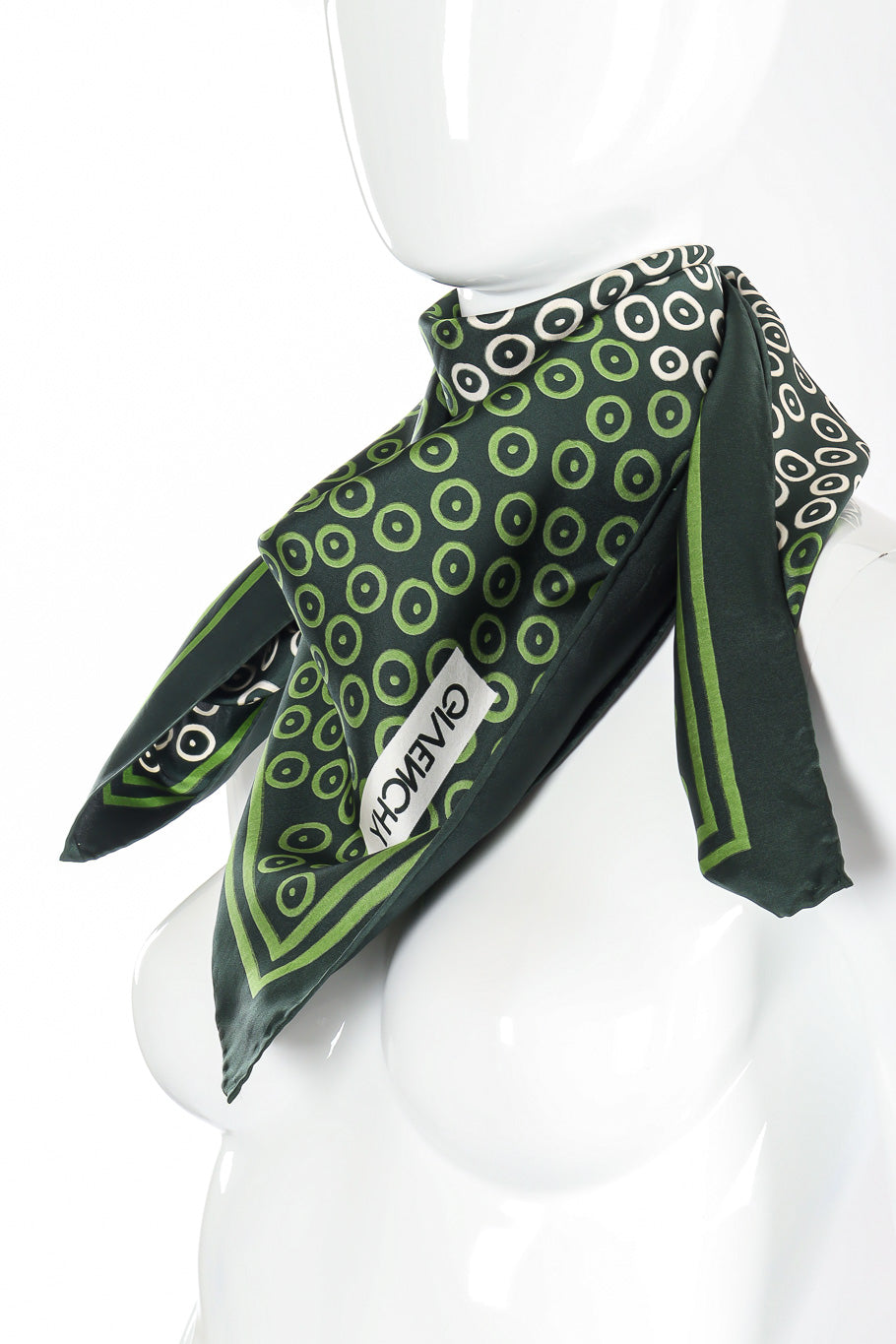 Circle Graphic Scarf Photo on Mannequin. @recessla