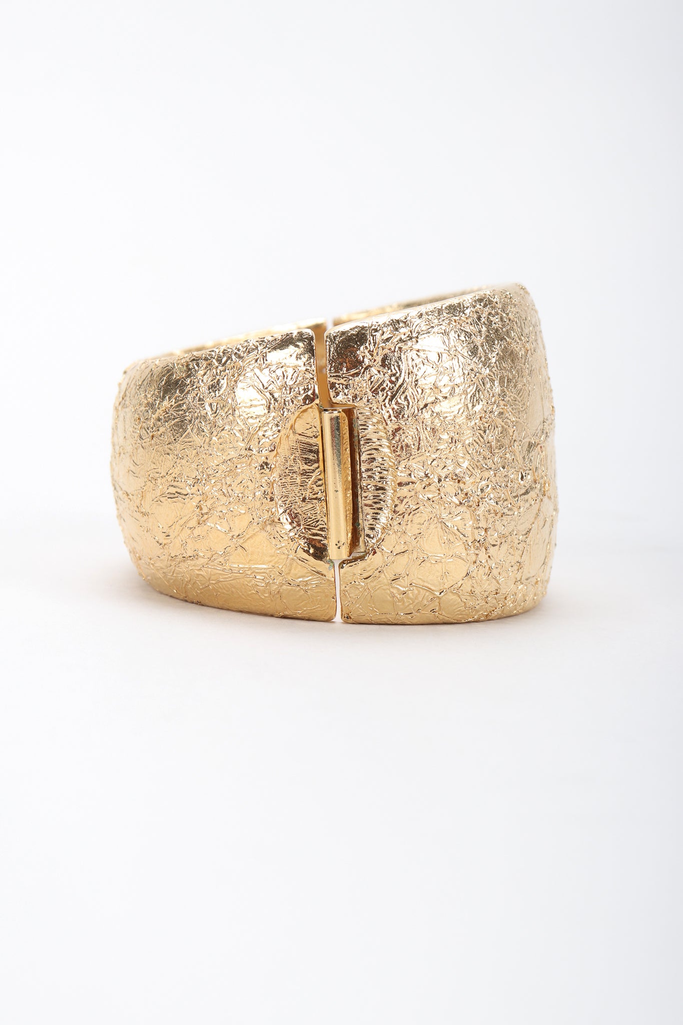 Recess Designer Consignment Vintage Givenchy Foil Textured Cuff Bracelet Los Angeles Resale