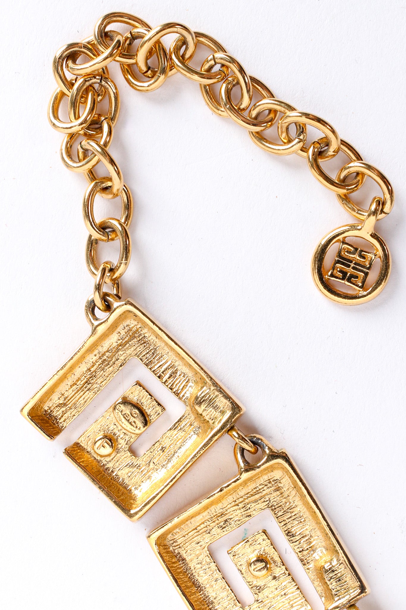 Vintage Givenchy G Logo Link Necklace signed @ Recess LA