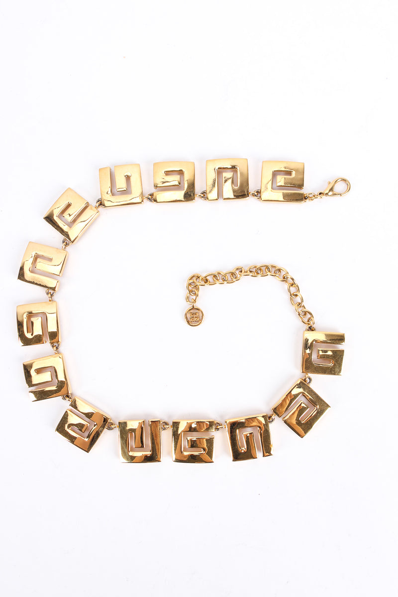 Vintage Givenchy G Logo Link Necklace creative front @ Recess LA