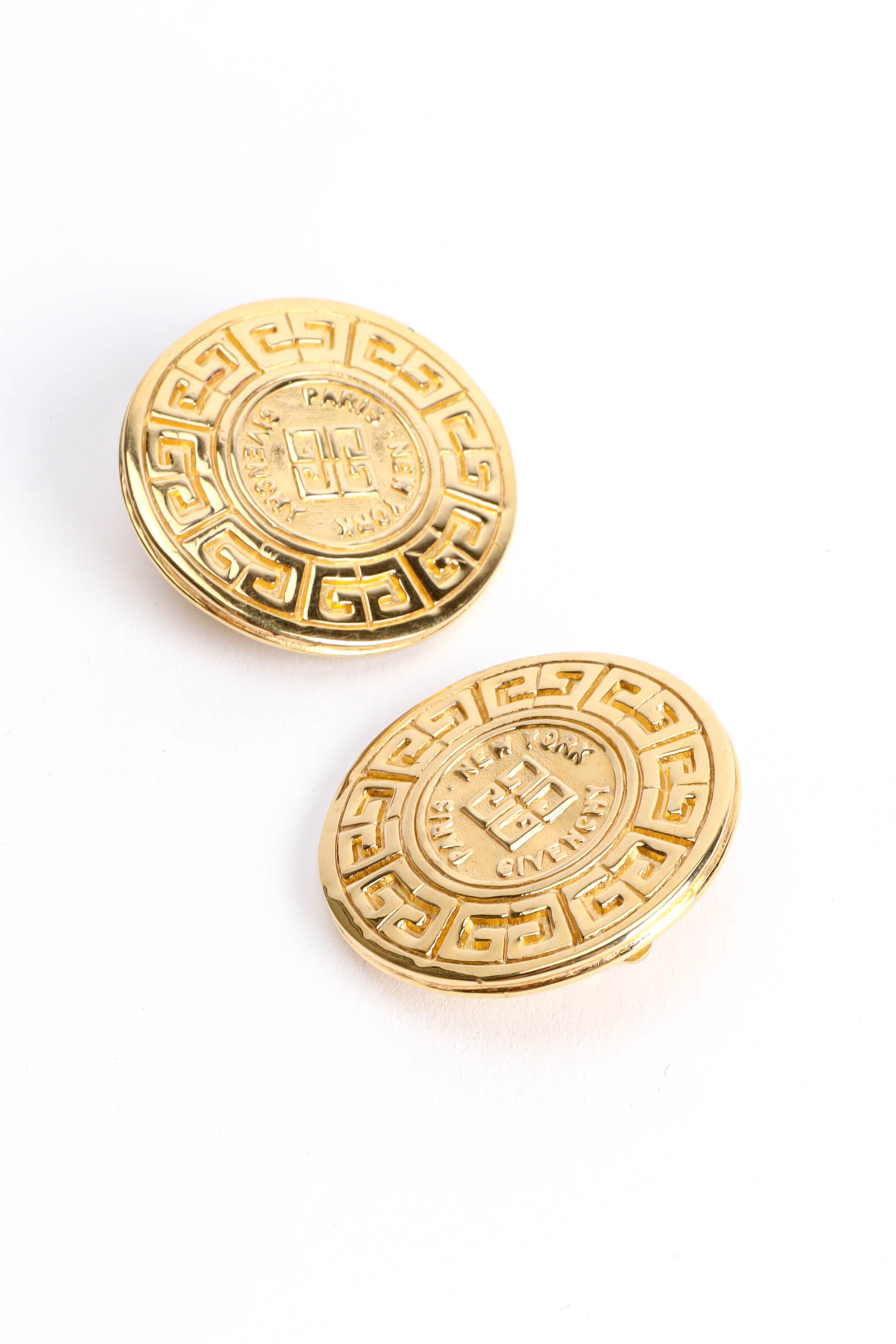 Vintage Coin Monogram Logo Earrings @ Recess LA