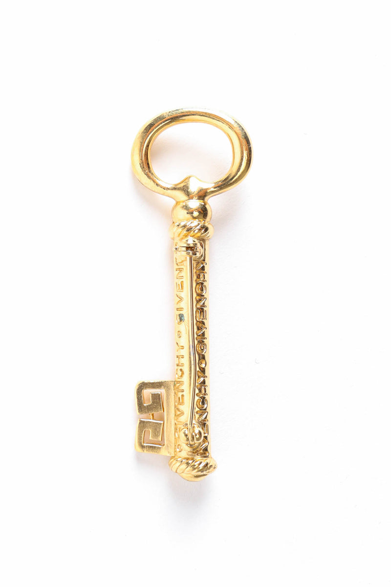 Vintage Givenchy Skeleton Key Monogram Brooch discoloration on left side @ Recess Los Angeles