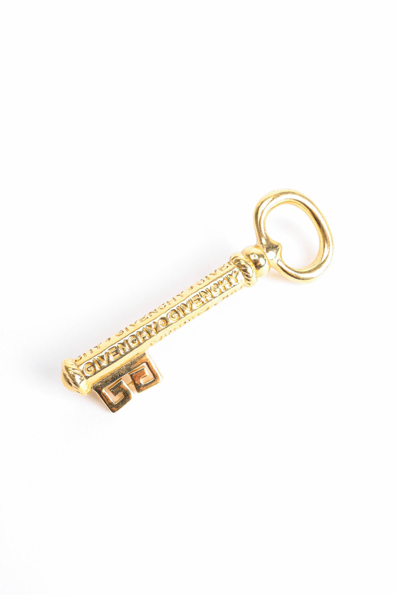 Vintage Givenchy Skeleton Key Monogram Brooch front @ Recess Los Angeles