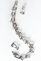 Vintage Givenchy Industrial Link Necklace & Earring Set set flat @ Recess Los Angeles