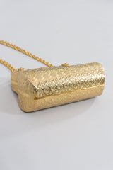 Vintage Gold Hard Case Shoulder Bag