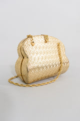 Vintage Gold Hard Case Shoulder Bag