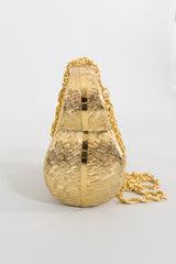 Vintage Gold Hard Case Shoulder Bag