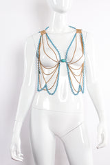 Vintage Draped Chain Harness Vest on Mannequin front at Recess Los Angeles