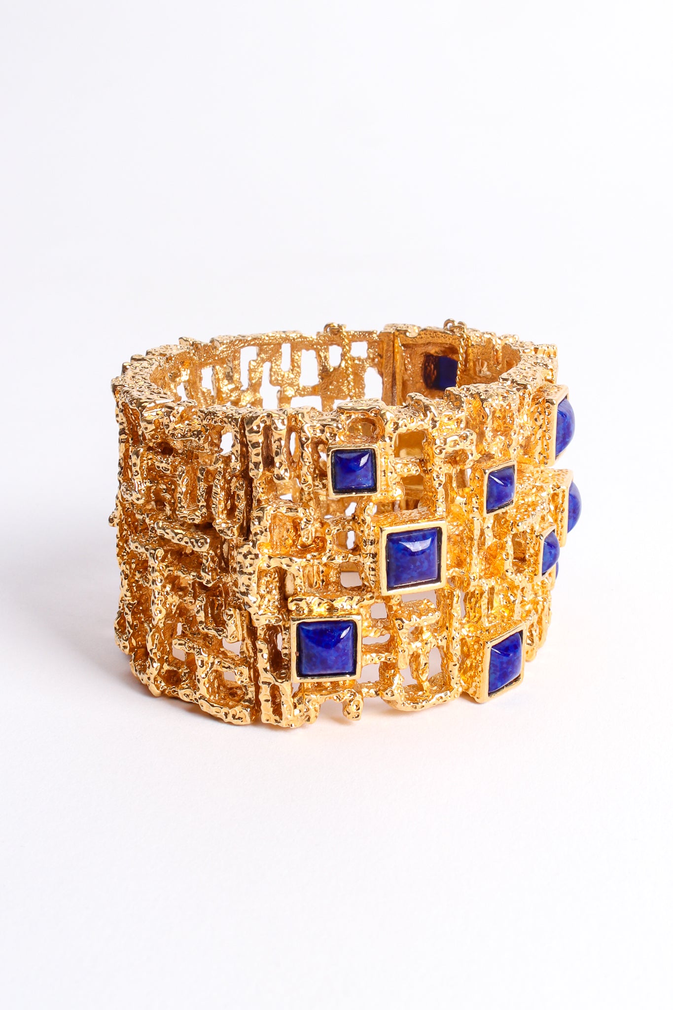 Vintage Brutalist Mid Century Cage Cuff Bracelet at Recess Los Angeles