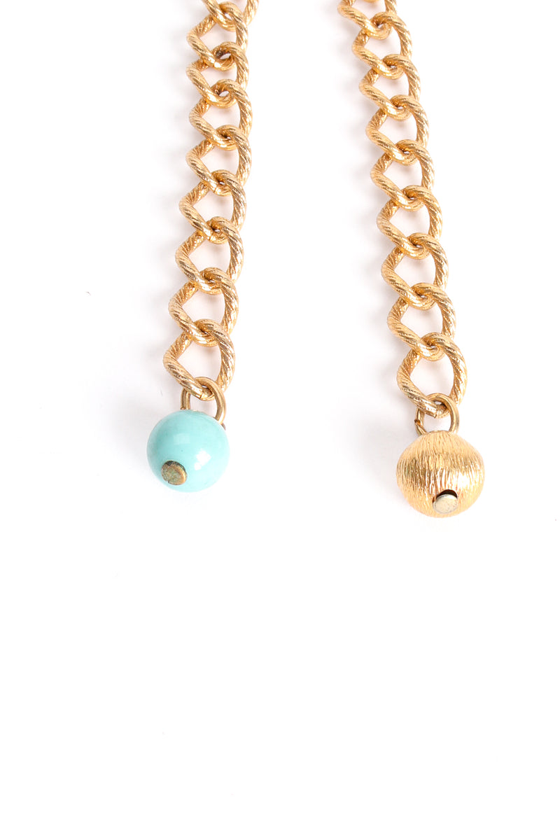 Vintage Turquoise Filigree Draped Chain Harness drops at Recess Los Angeles