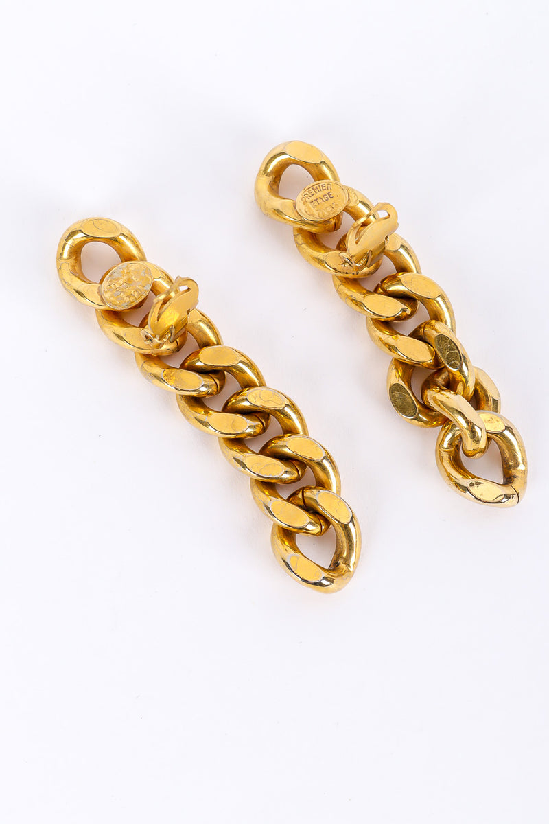 Curb chain link drop earrings by Premier Etage flat lay backs open @recessla