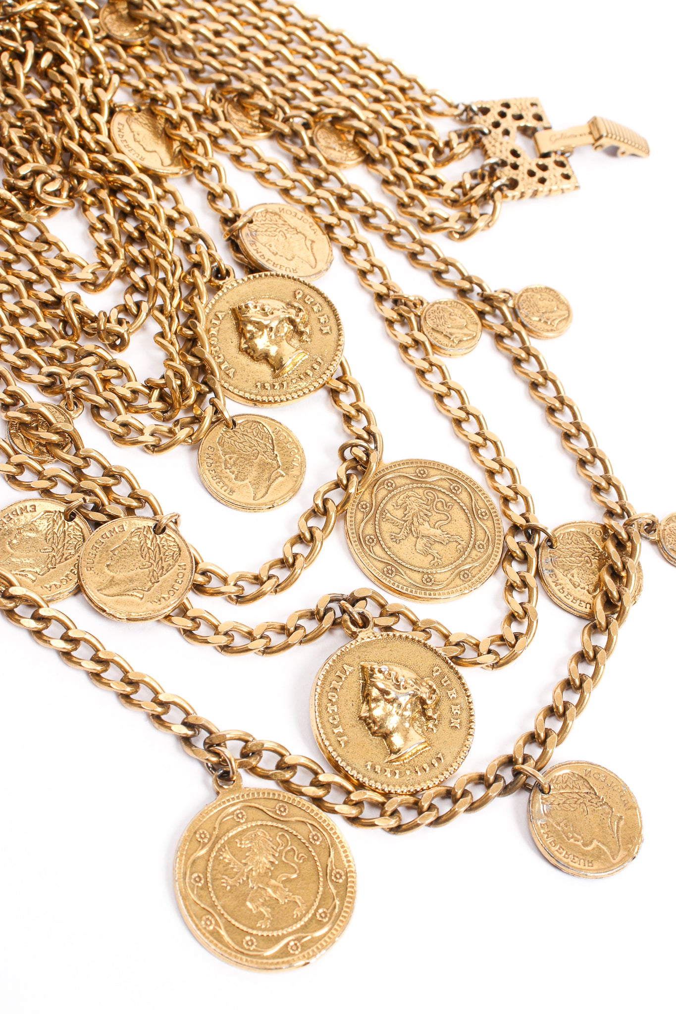 Vintage Goldette Multi-Strand Layered Coin Necklace at Recess Los Angeles