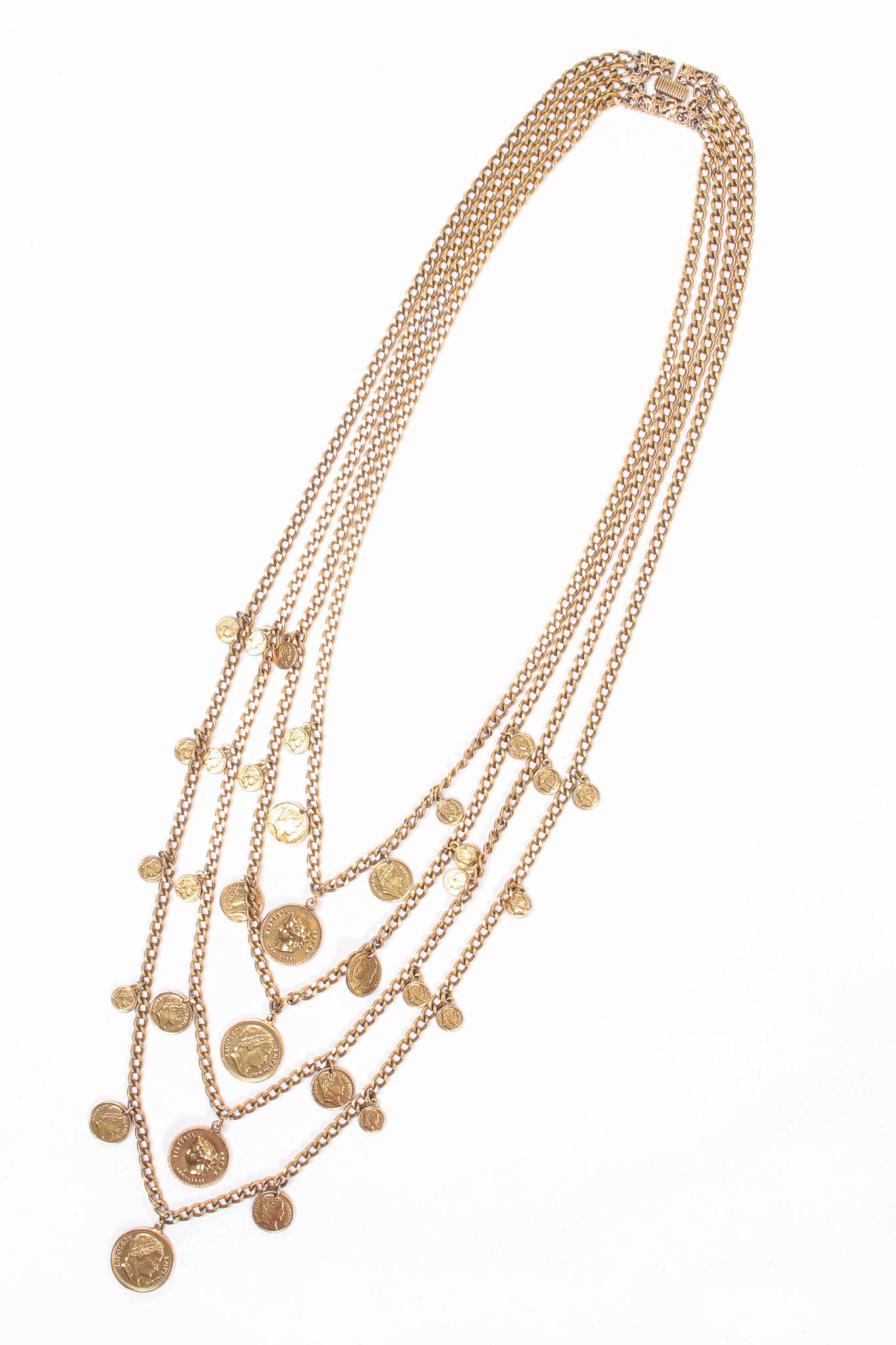 Vintage Goldette Multi-Strand Layered Coin Necklace at Recess Los Angeles