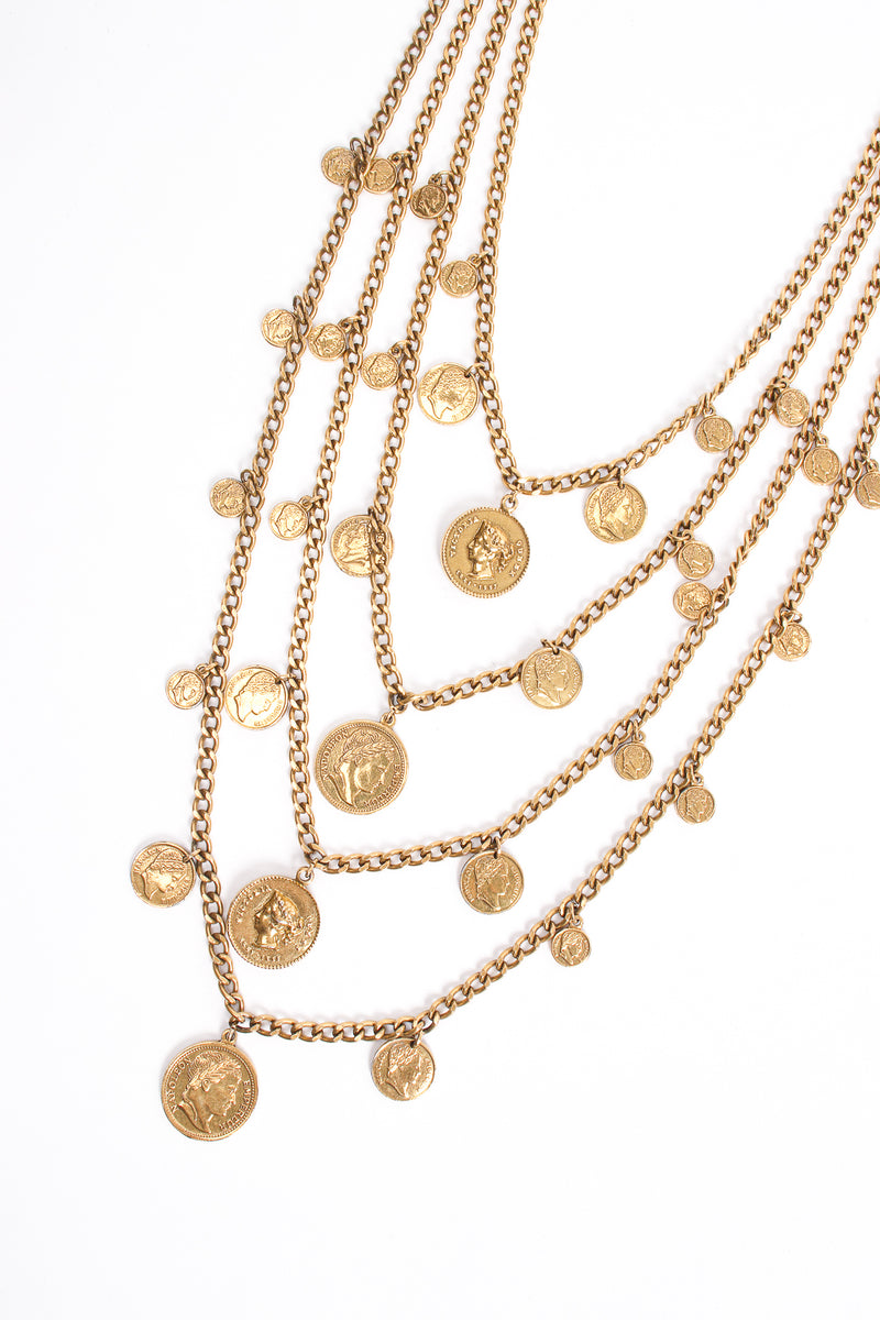 Vintage Goldette Multi-Strand Layered Coin Necklace at Recess Los Angeles