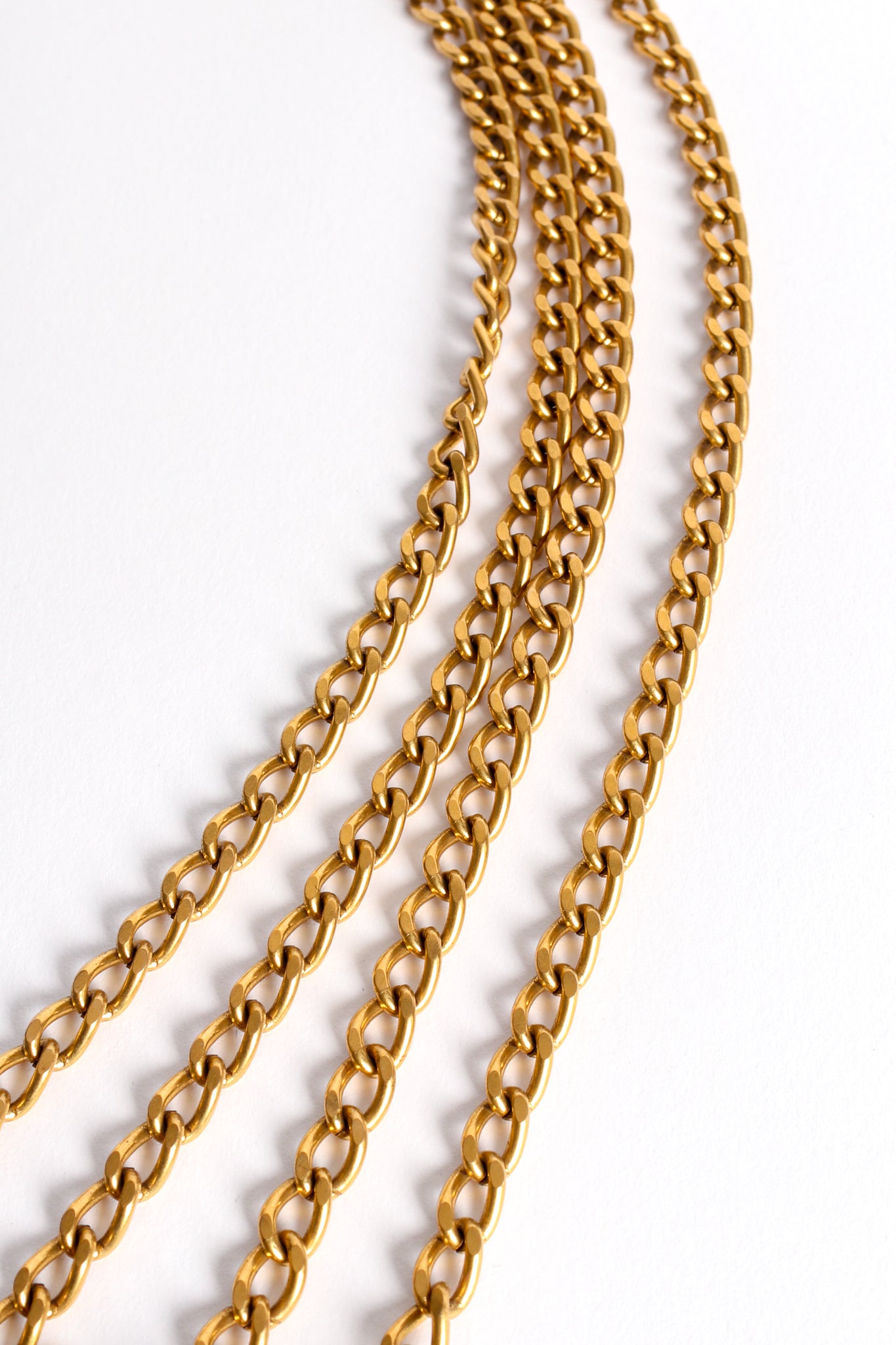 Vintage Goldette Multi-Strand Layered Coin Necklace chain at Recess Los Angeles