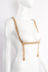 Vintage Gold Chain Harness Suspenders on Mannequin crop at Recess Los Angeles