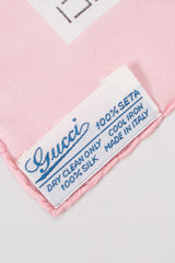 Gucci Medium Silk Twill Pink Flora Scarf