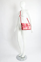 Vintage Gucci Red Flora Convertible Clutch on Mannequin Crossbody at Recess Los Angeles